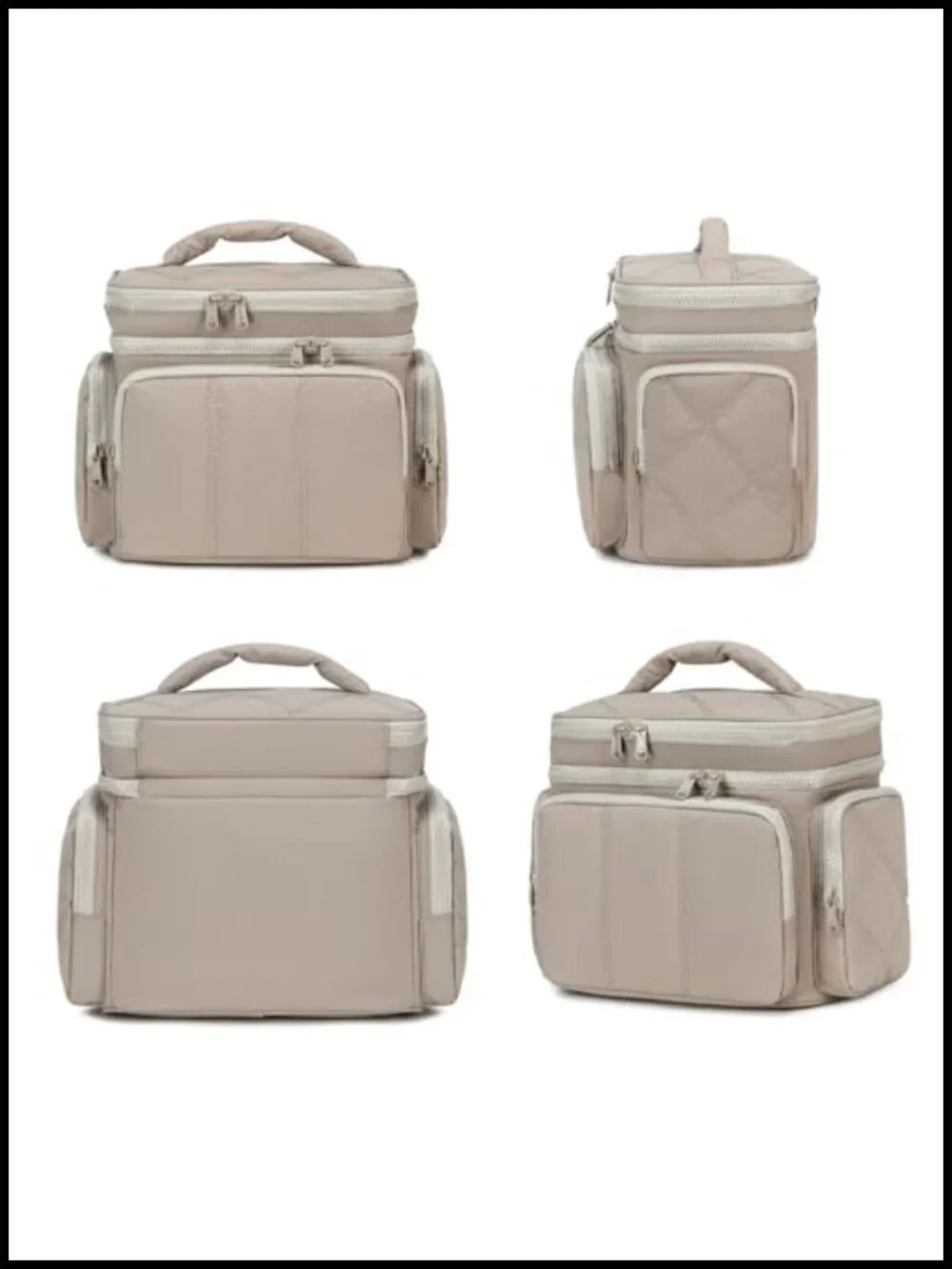 Quilted Travel Toiletry Bag Organizer Double Deck Wide Opening